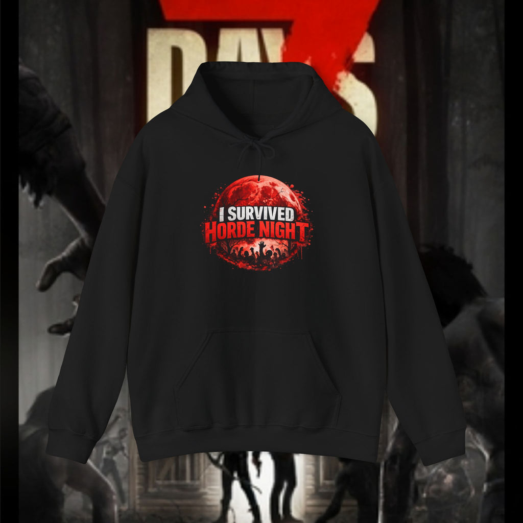 I Survived Horde Night Hoodie — Zombie Apocalypse Graphic Sweatshirt