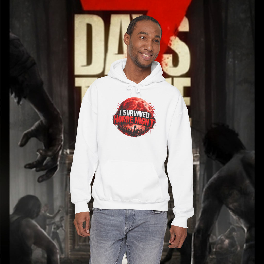 I Survived Horde Night Hoodie — Zombie Apocalypse Graphic Sweatshirt