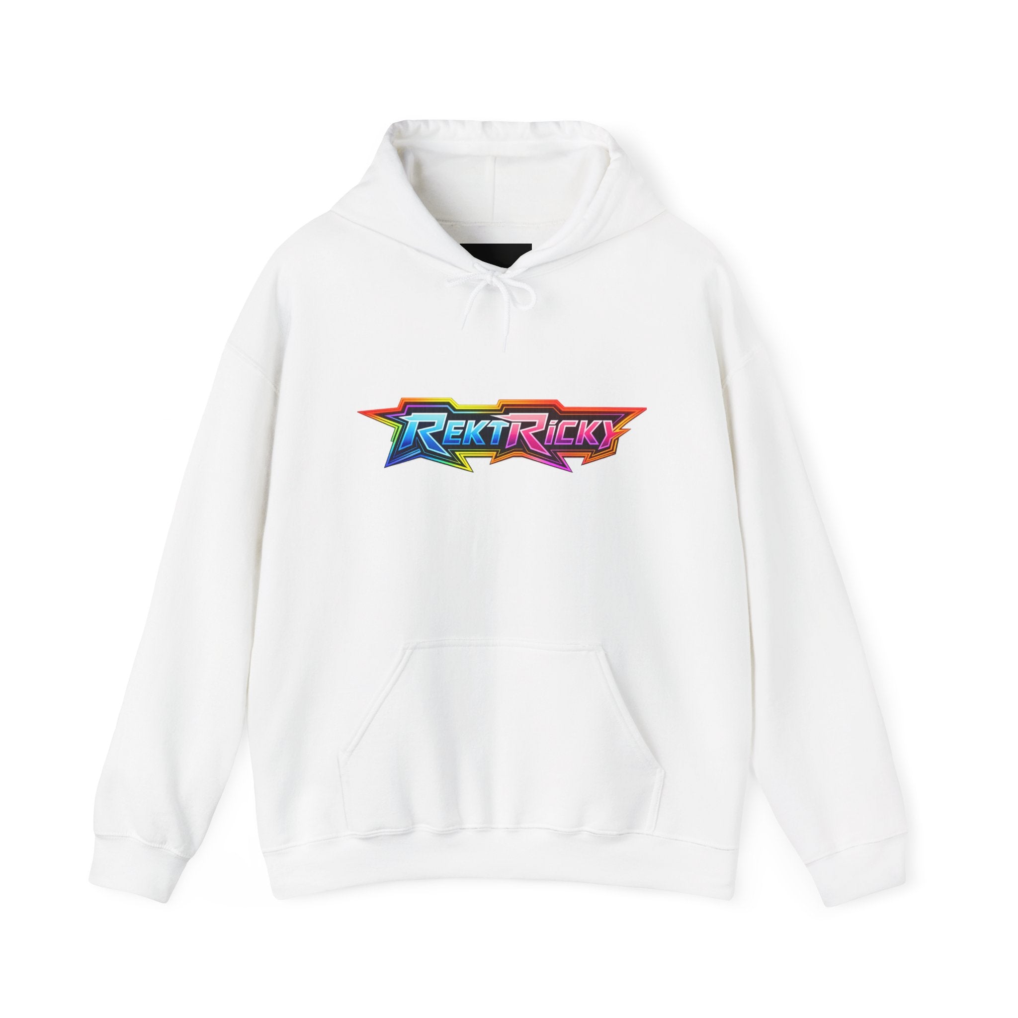 RexTricky Retro Neon Logo Hoodie — Colorful 80s-Inspired Streetwear
