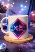 EX-OH Neon Gamer Mug – Cyberpunk Aesthetic Coffee Cup