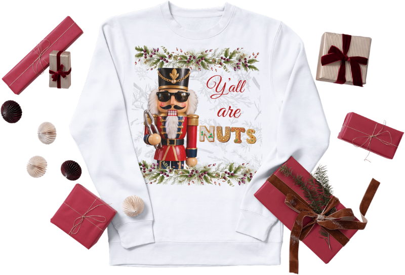 Y’all Are Nuts Christmas Sweatshirt 🎄🥜